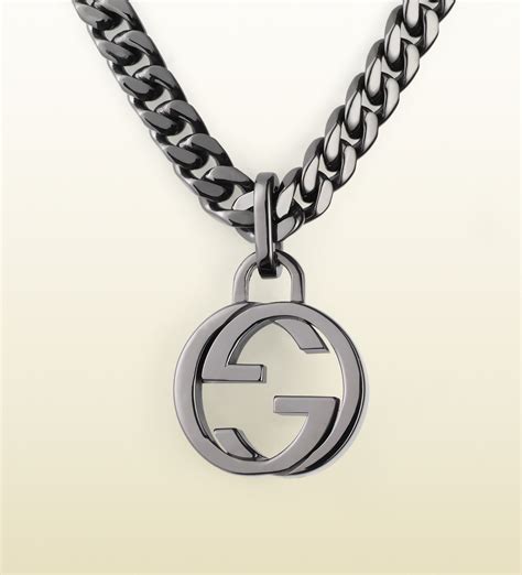 gucci sterling silver 925 unisex casual necklace|gucci interlocking g sterling silver.